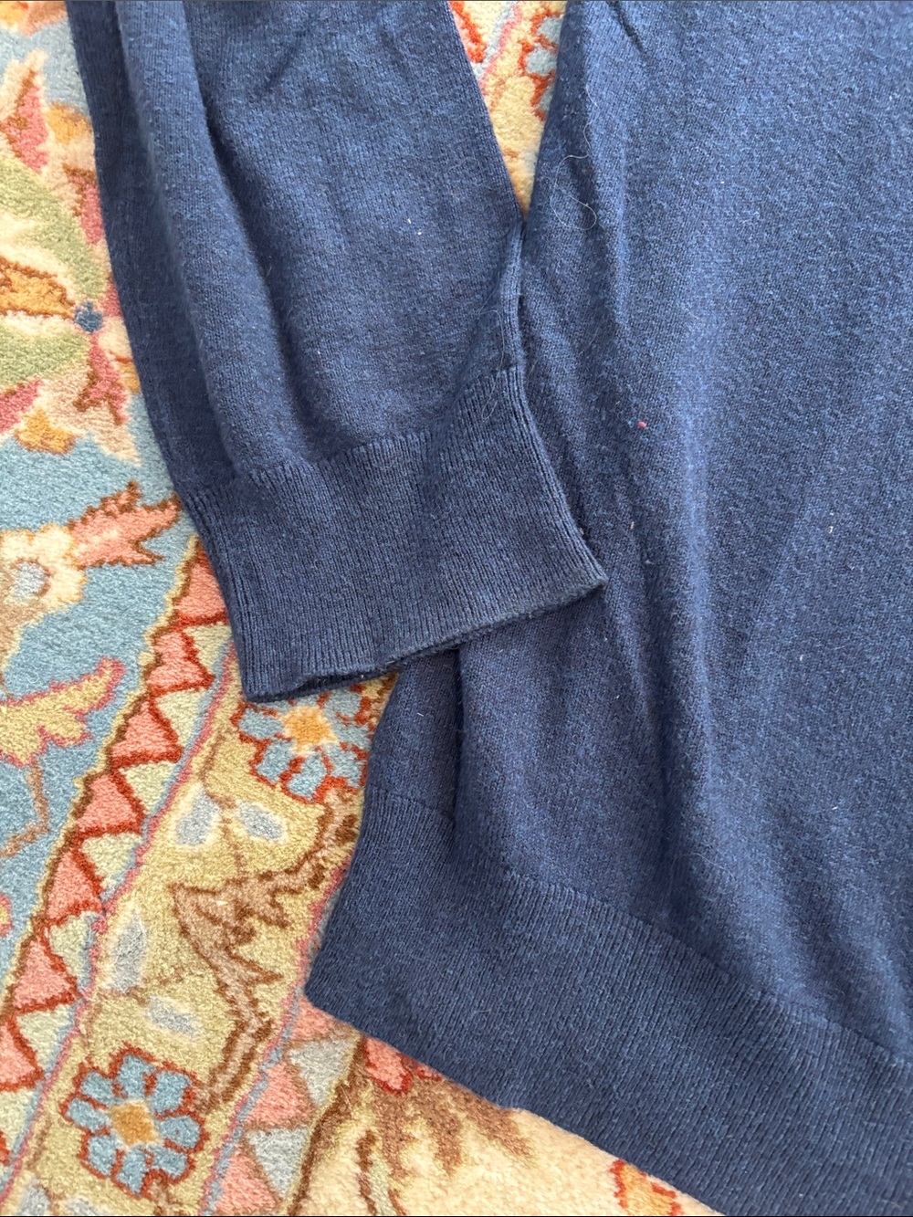 Navy Blue Kiton crewneck men’s sweater size large - Picture 3 of 6